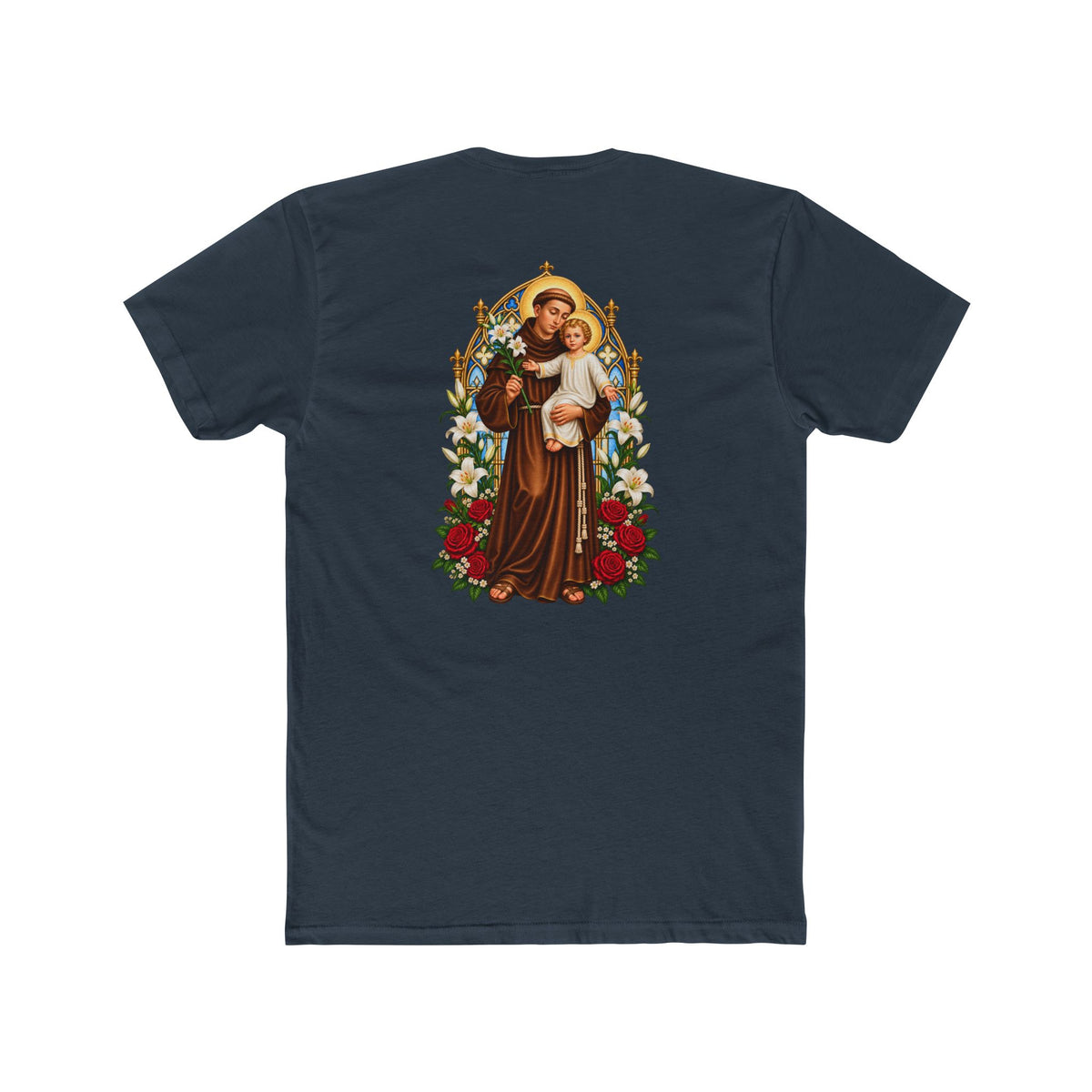 St Anthony + Cross Blue Graphic Tee