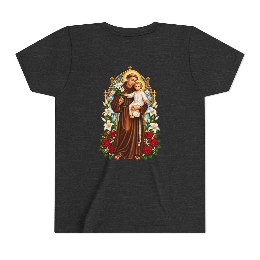 Youth Tee — St Anthony + Cross Religious Graphic