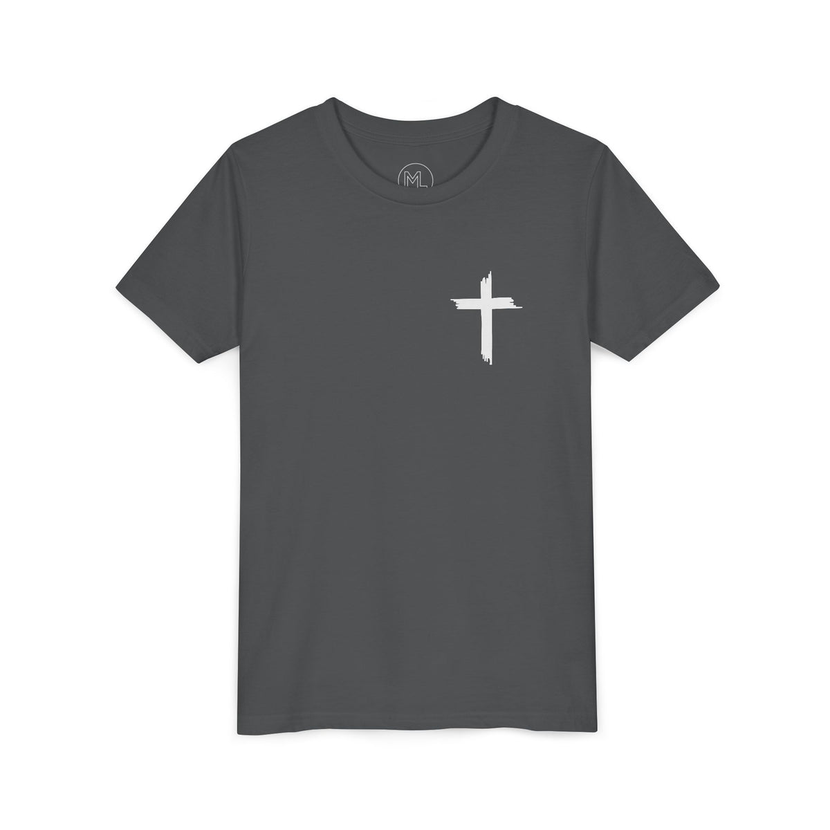 Youth Tee — St Michael + Cross  Religious Graphic
